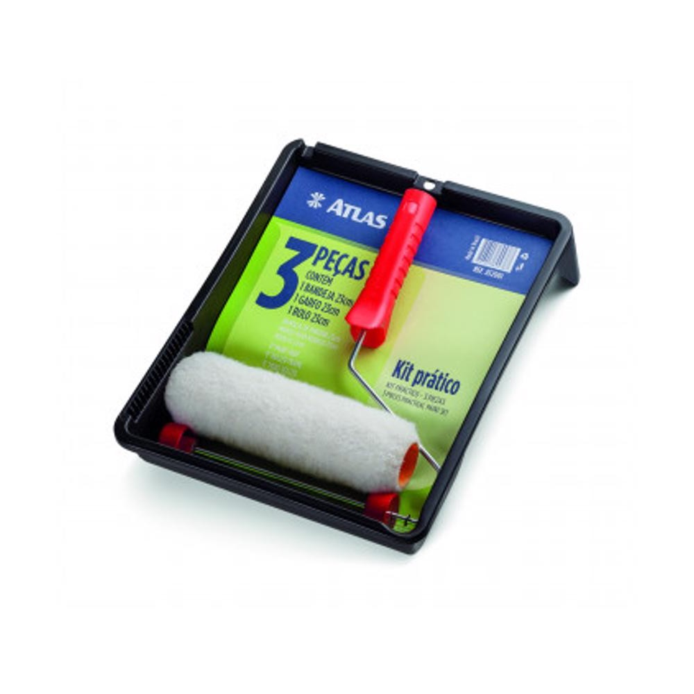 KIT PINTURA CASA PAREDE PROFISSIONAL ROLO LÃ ANTI RESPINGO 2001 23CM ATLAS em Oferta na Shopee
