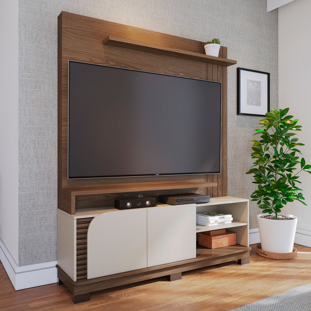 Estante para TV Até 65 Polegadas Boss 2 Portas 1500 - Pnr Móveis em Oferta na Shopee