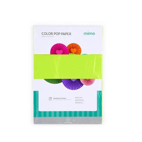 Papel Color Pop Verde Fluorescente Mimo - A4 - 180 g - 25 fls em Oferta na Shopee