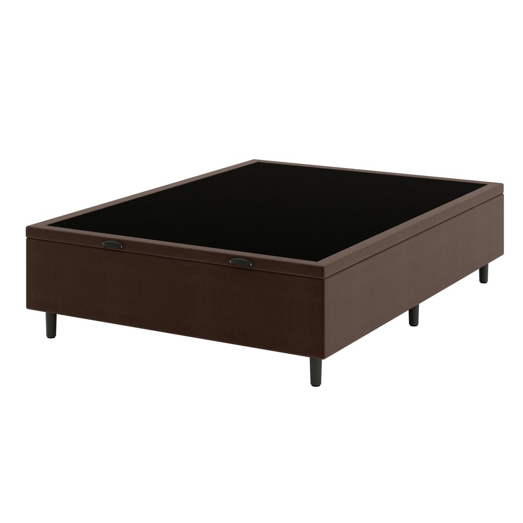 Base Box Báu Casal Hypnos 138x188x42 Marrom Umaflex em Oferta na Shopee