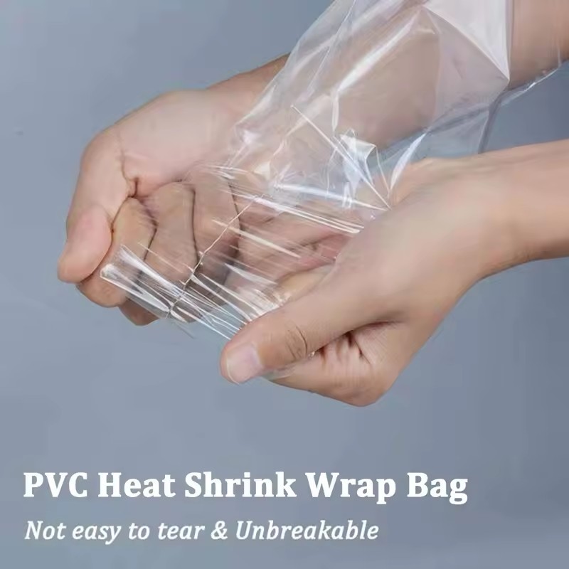 50 Pçs Saco De Filme Termo Retrátil PVC DIY Ventilador Vedação Térmica Boca Plana Envoltório À Prova Dwaterproof Água Pl — imagem 2 de 2