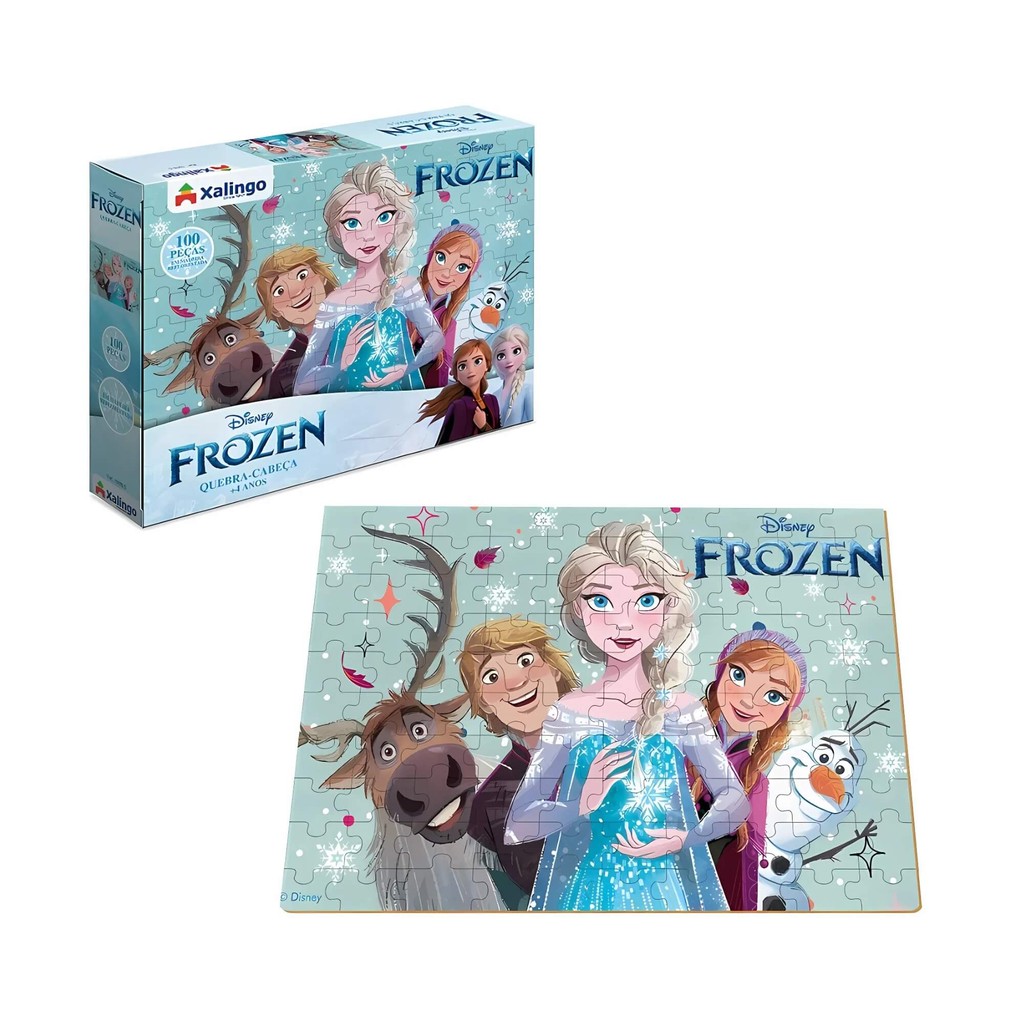 Jogo Quebra-Cabeça Frozen 2 Disney 100 peças Xalingo - 19765 em Oferta na Shopee