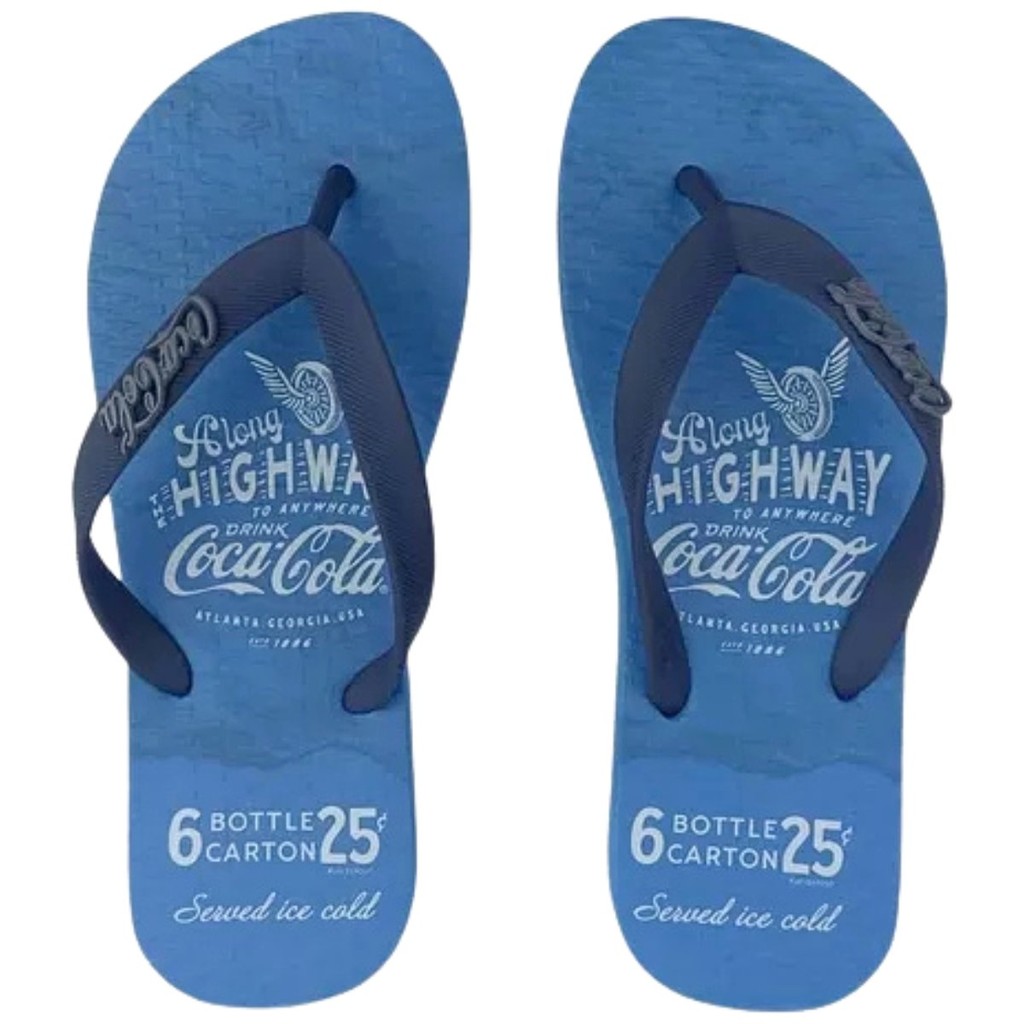 Chinelo Coca Cola Paper Denim/Azul Marinho em Oferta na Shopee