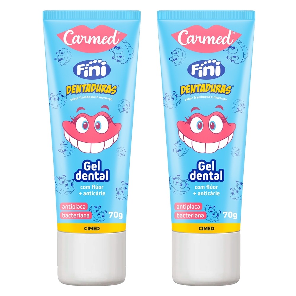 Kit 2 und Gel Dental Carmed Fini Dentadura 70g em Oferta na Shopee