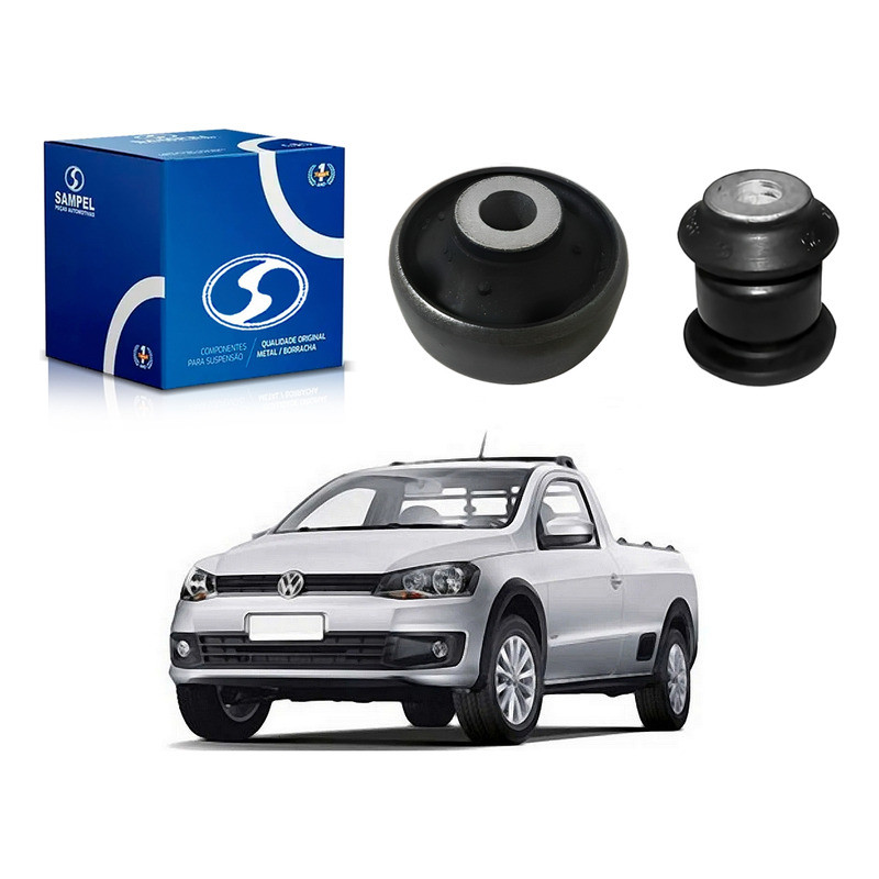 Par Bucha Bandeja Dianteira Saveiro G6 1.6 2004 A 2017 em Oferta na Shopee