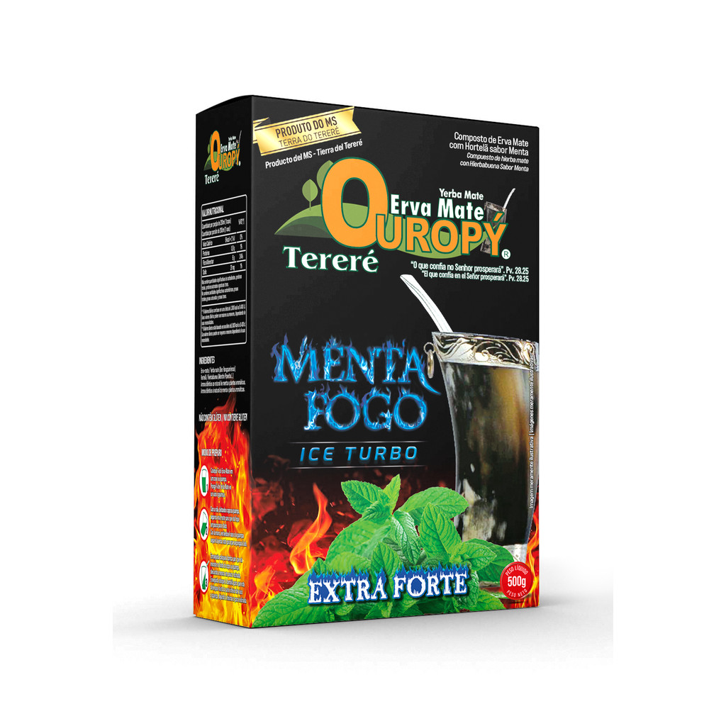 Erva Mate para Tereré Ouropy - Menta Fogo Ice Turbo