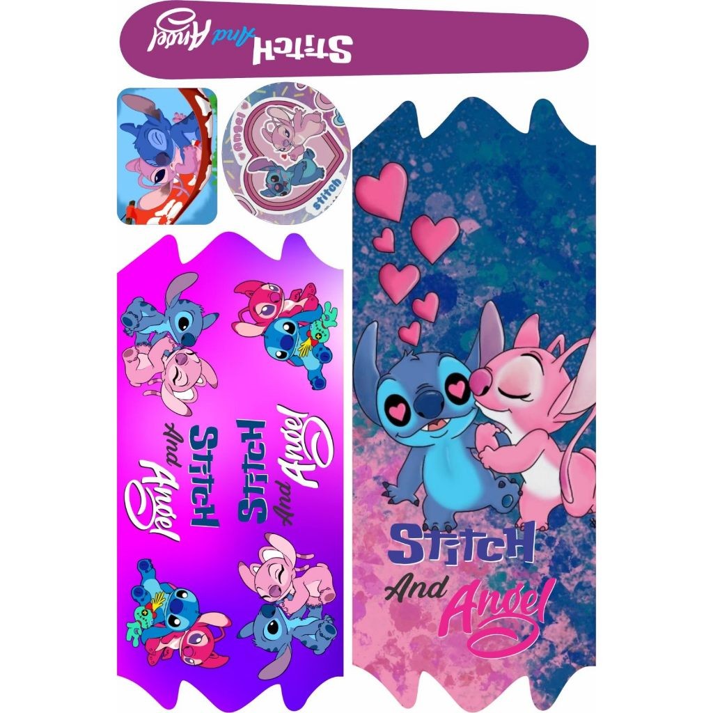 Cartela Adesivo Bicicleta Stitch Infantil de Personagens Aro 12/16/20/24 em Oferta na Shopee