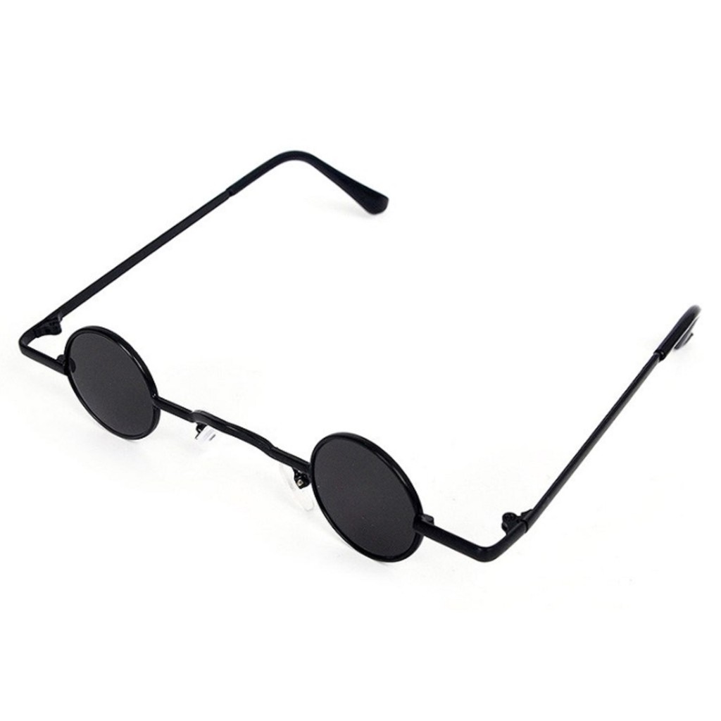 Óculos Retro Lente Tamanho Mini Redonda PRETA Estilo Hippie para Festa Fantasia Cosplay Carnaval em Oferta na Shopee