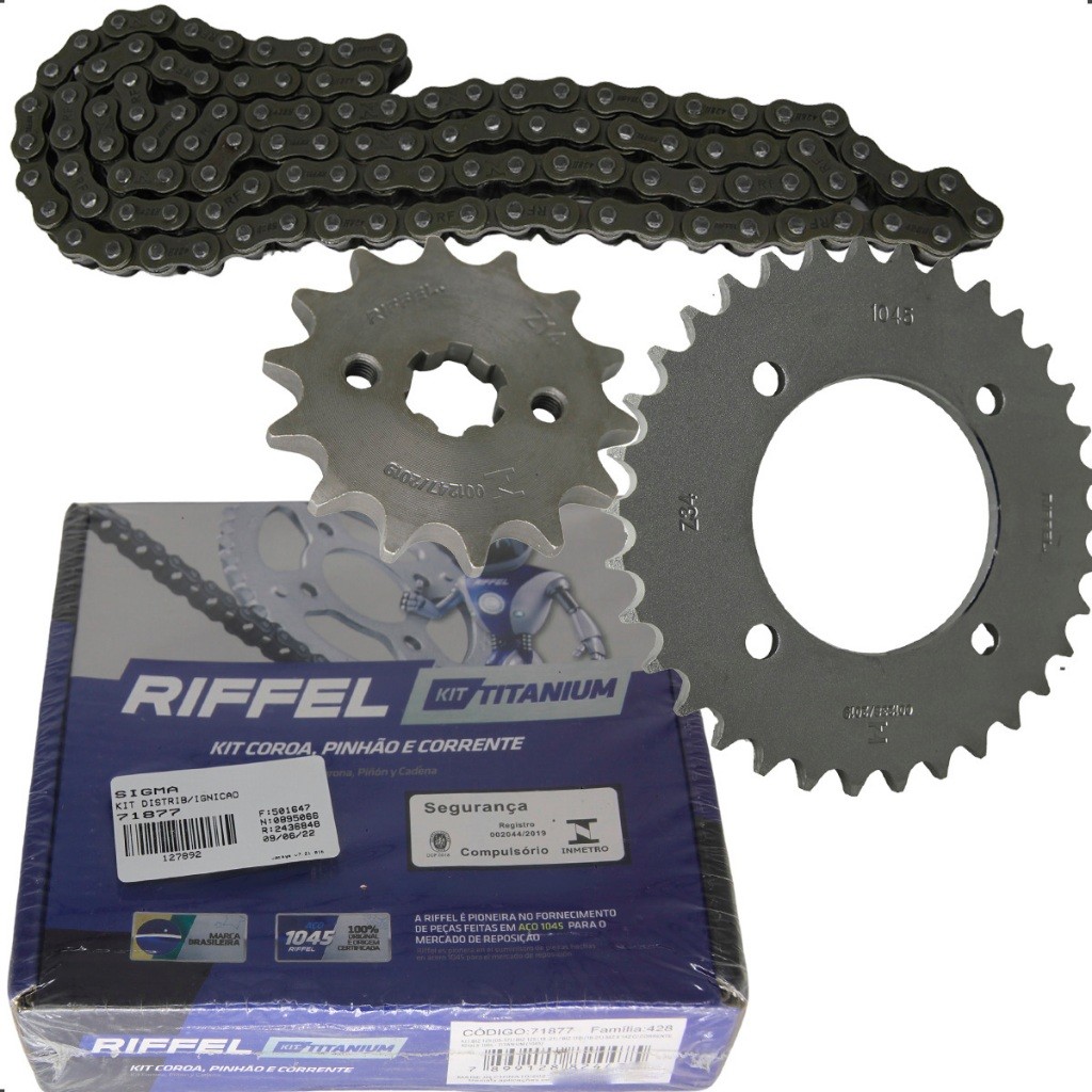 Kit Relaçao Para Honda Biz 125 Es Ks 2007 2008 Titanium