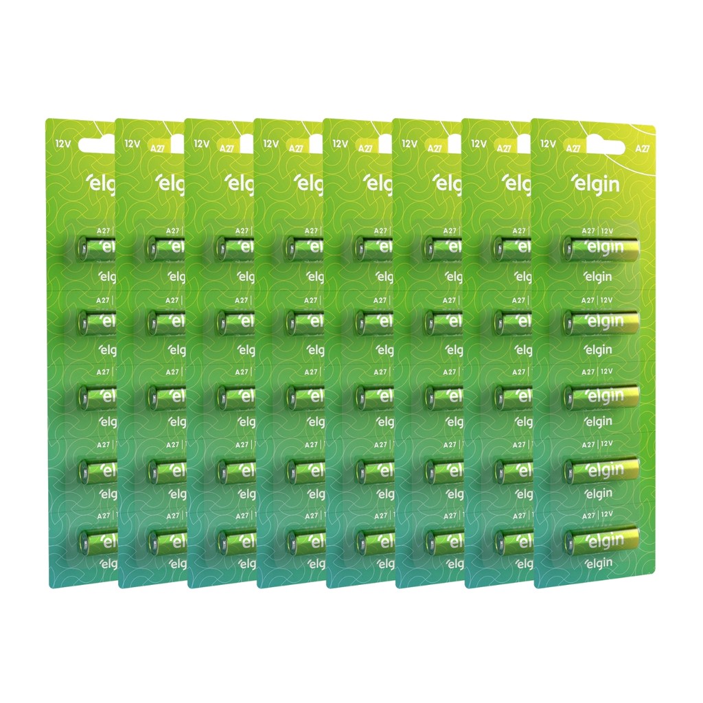Kit 40 Baterias Pilha Alcalina A27 12V Controle Portão Elgin em Oferta na Shopee