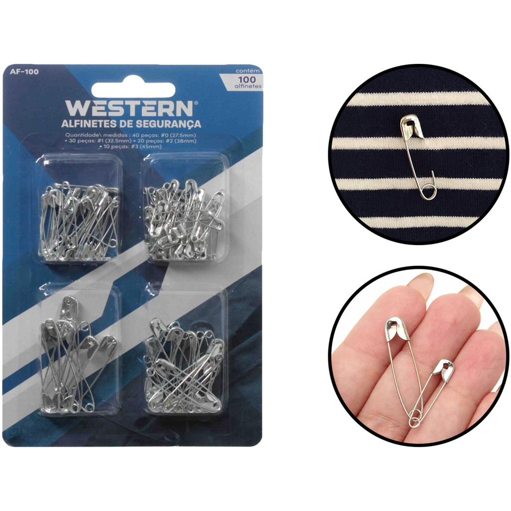 Conjunto De Alfinetes Para Segurança Costura Artesanato Aço Carbono 100 Unidades em Oferta na Shopee
