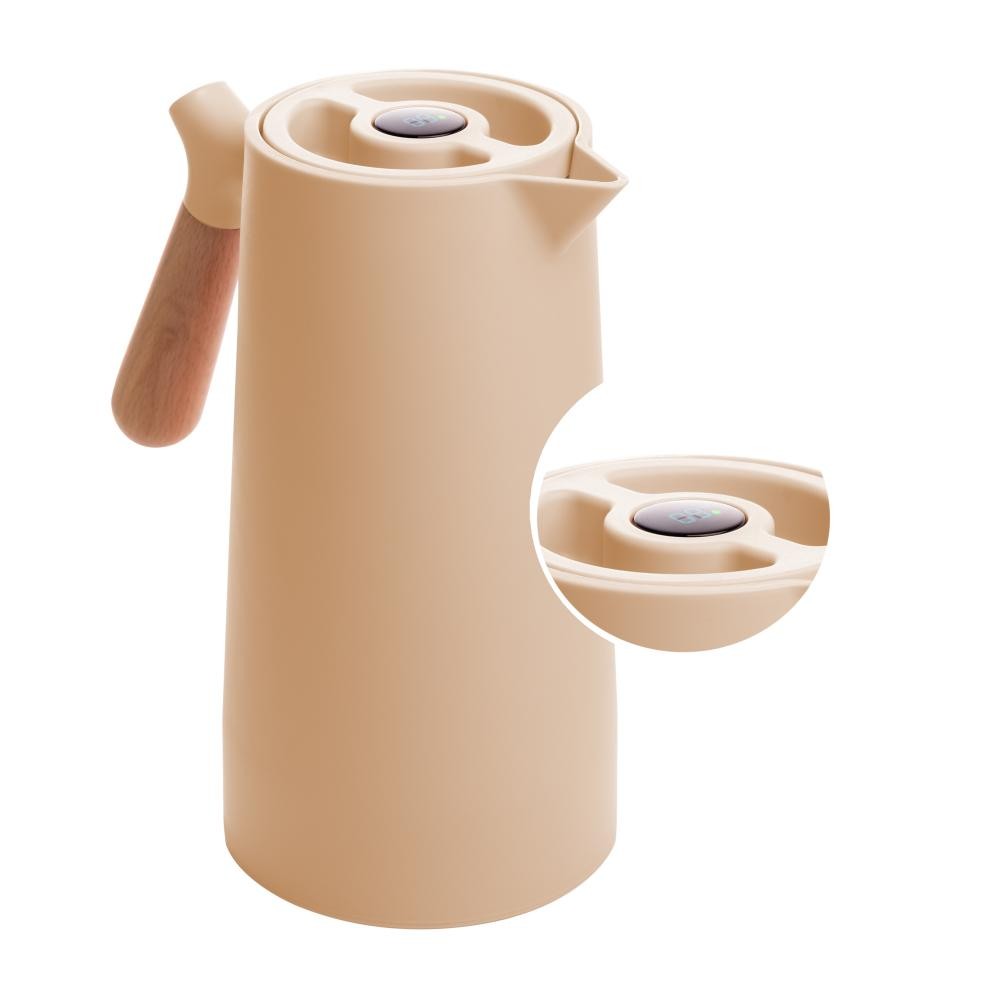 Garrafa Térmica Wolff Nórdica de Plástico com Cabo Bege 1L - Home & Living
