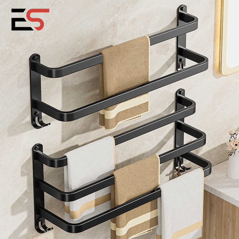 Toalheiro Premium 50CM Banheiro Toalheiro Sem Furos ES Suporte De Toalha Banheiro Organizador em Oferta na Shopee