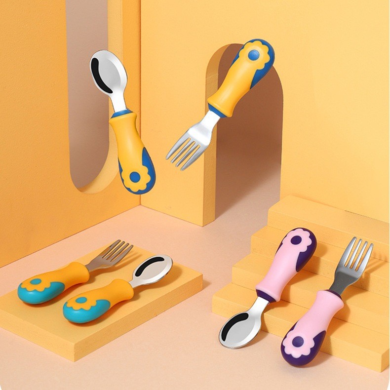 Kit Talher Infantil C/ Estojo Aço Inox 316 Colher Garfo Talheres Bebe em Oferta na Shopee