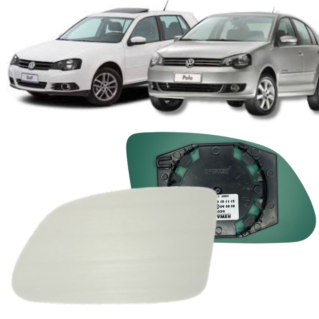 Vidro Espelho Retrovisor Golf 2008 A 2011 Polo 08 A 2011 Le