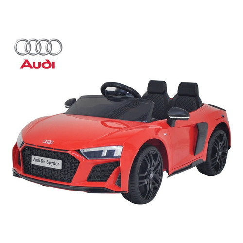 Mini Carro Elétrico Infantil Criança 12V Audi R8 Spyder Controle Remoto Vermelho Brinqway Bw-123vm