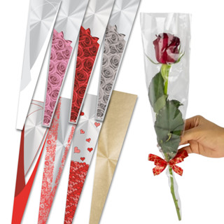 Embalagem para Flor Botão Rosa com 100 unidades em Oferta na Shopee