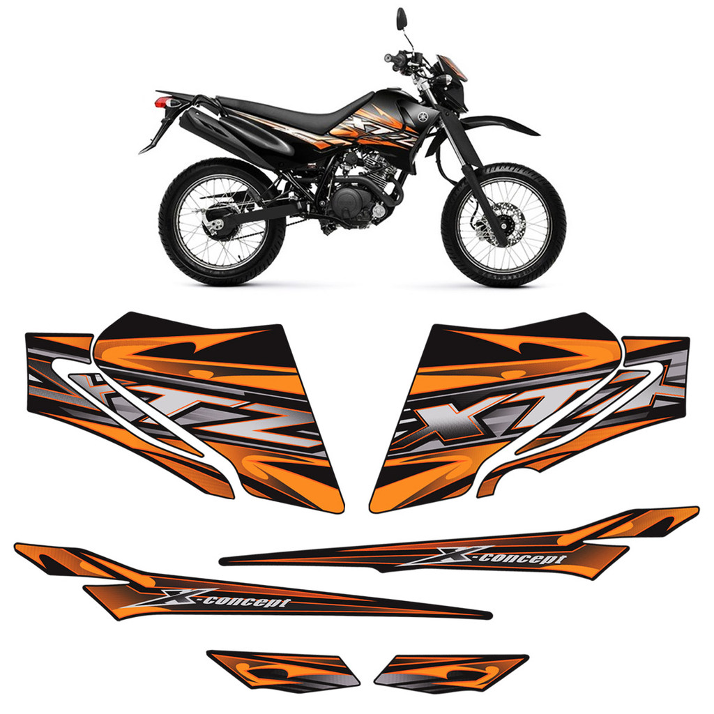 Kit Adesivos Faixa Moto Yahama Xtz 125 Xe 2014 Concept em Oferta na Shopee