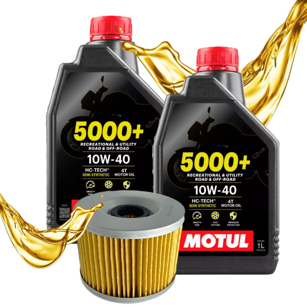 Troca de Óleo P/ Kawasaki Ninja 250r Motul 5000+ 20w50 + Filtro em Oferta na Shopee