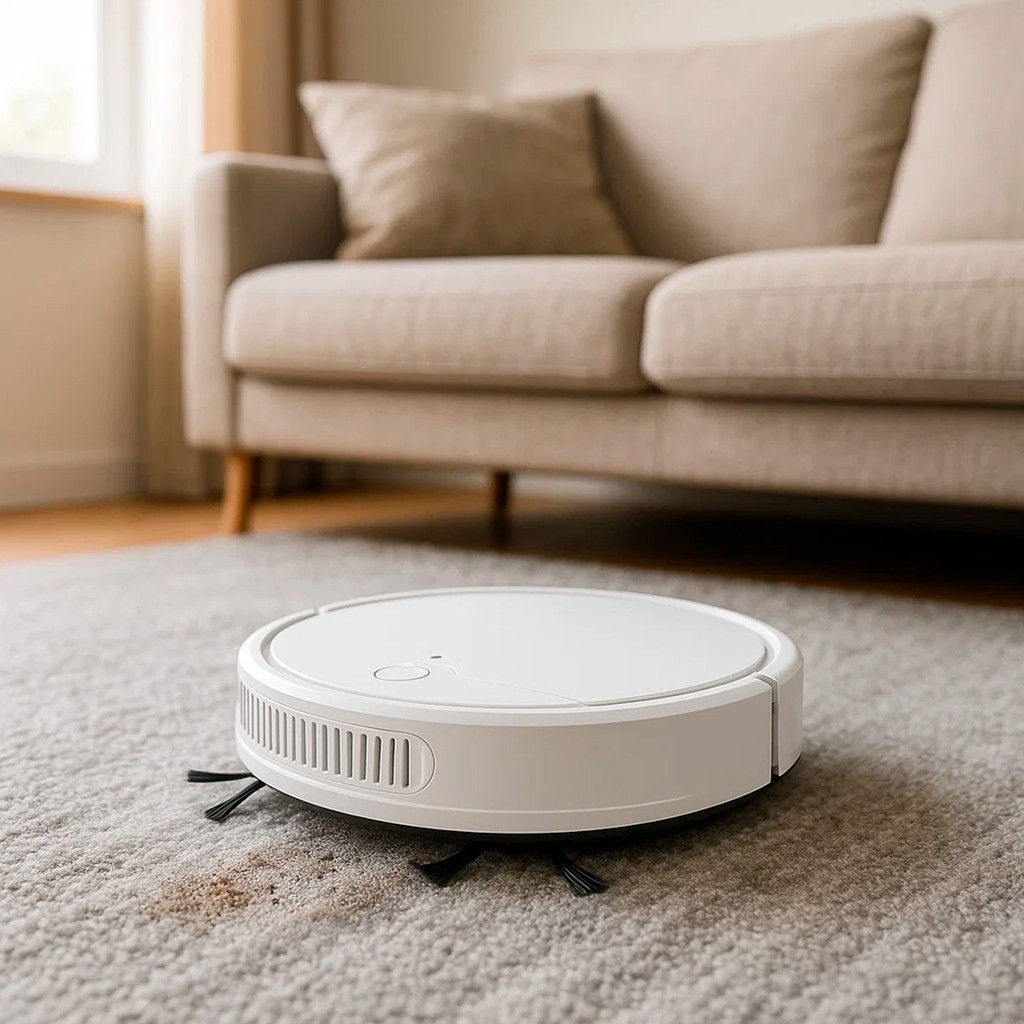 Robô Aspirador Compacto Sucção Forte Limpeza Automática Varredor