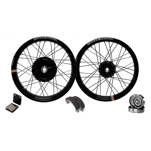 Jogo Roda Three Heads Pret Titan 150 Disc Lona + Pasti + Rol