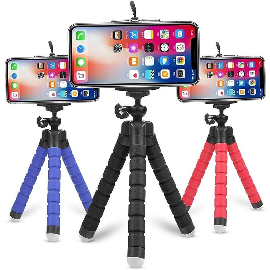 Mini Suporte tripé De Mesa Escalavel Para Celular Gira 360º em Oferta na Shopee