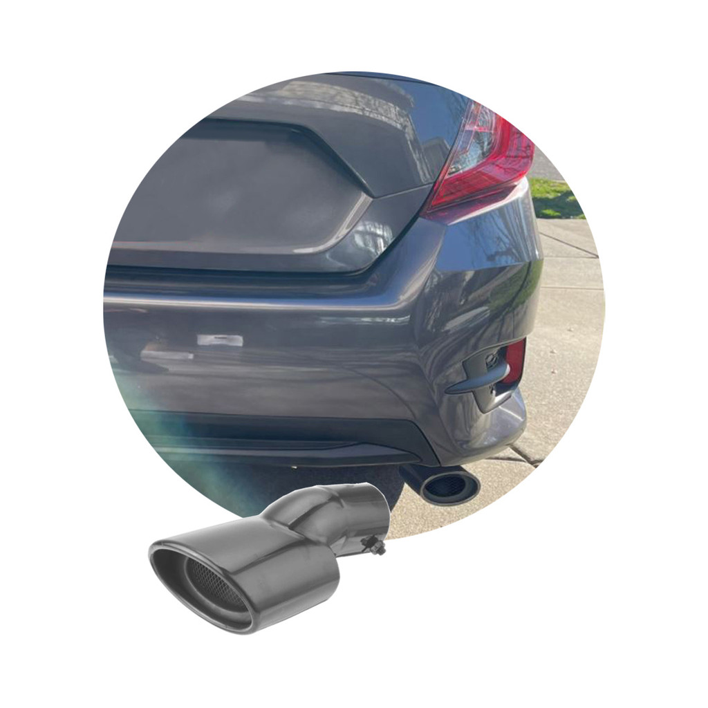 Acessorios Ponteira Aço Inox Preto Honda Civic G10 2017 a 2024