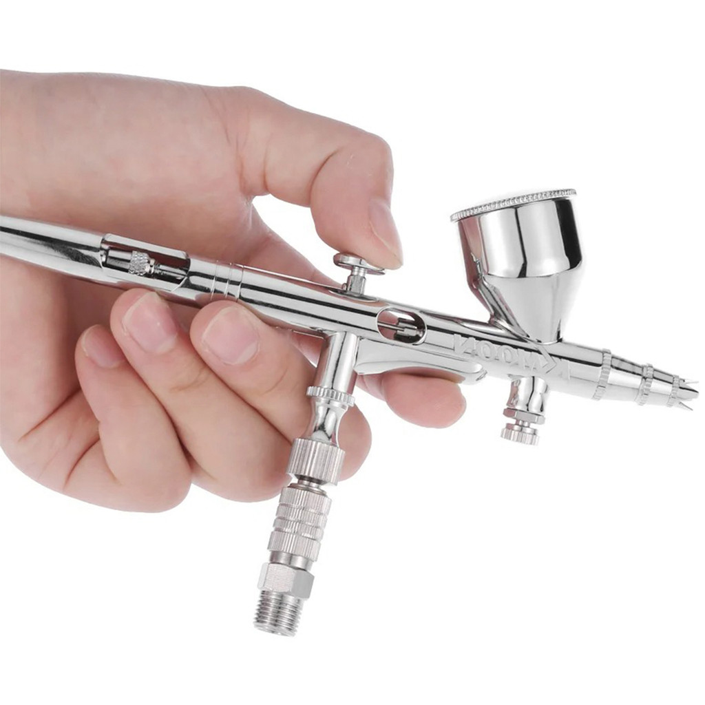 Caneta de pintura aerografo profissional pistola aerografica bico 0,2mm Dupla ação copo 9ml Arte