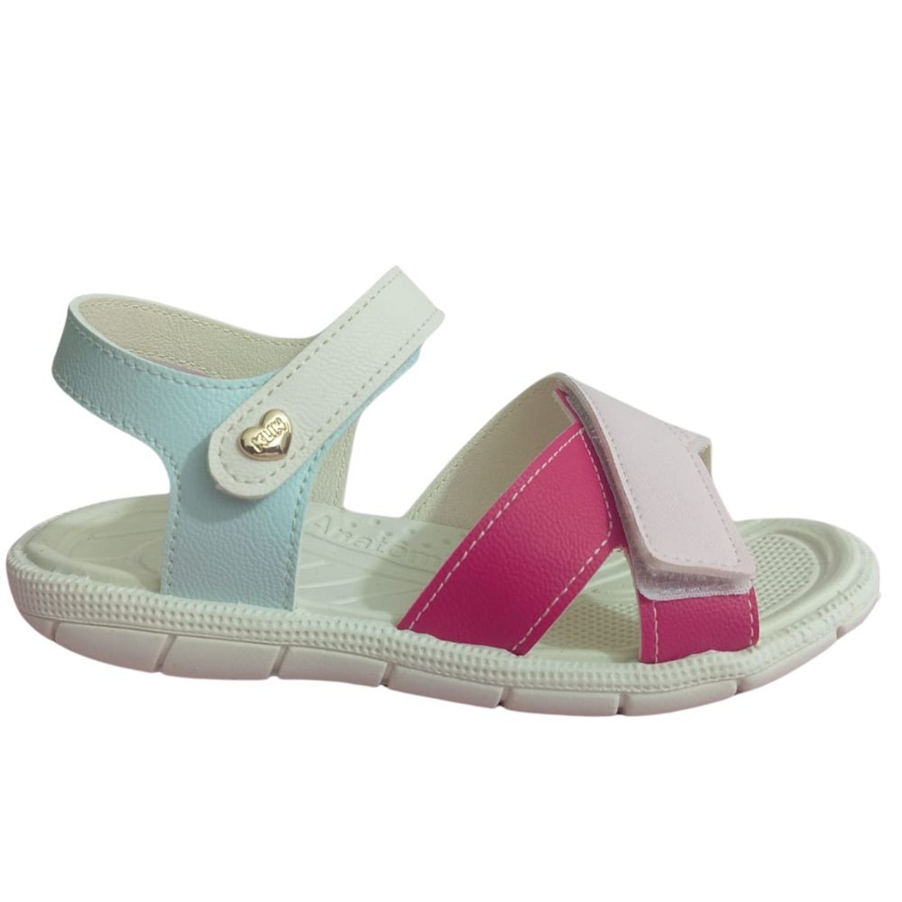 sandalia infantil klin tic tac anatomica detalhe pink