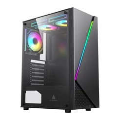 Gabinete Gamer Acegeek Lumix, Mid-Tower, Lateral de Vidro, Preto, AG-LUMIX-BK