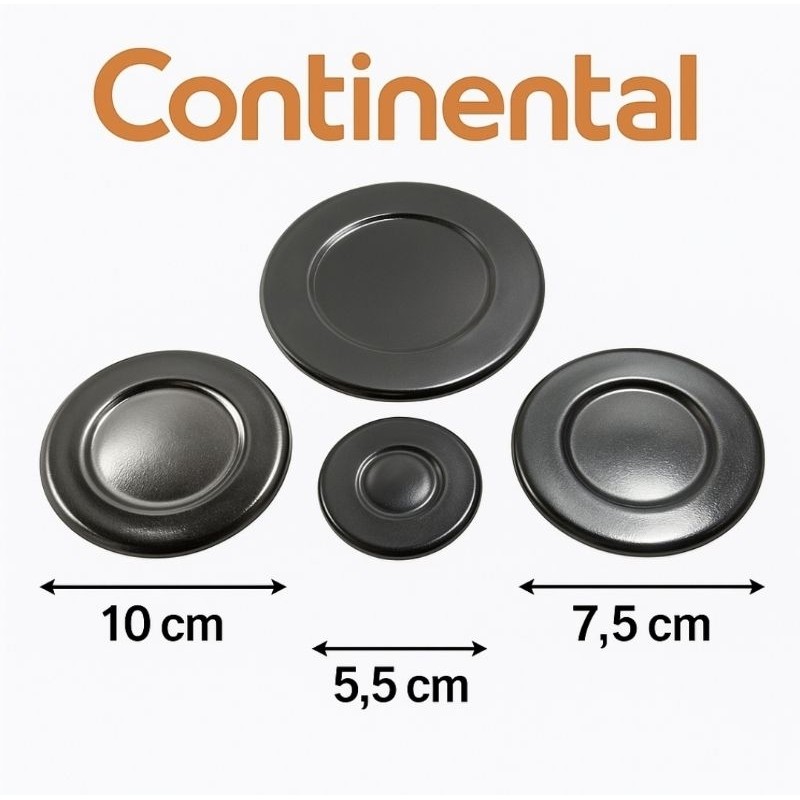Jogos 4 Peças Espalhador Chama Fogão Continental Express Grill 4 Bocas – 10cm 7,5cm 5,5cm