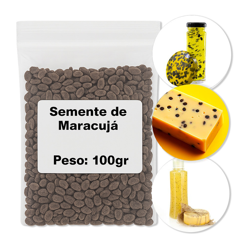 Sementes de Maracujá 100g Natural para Sabonete Artesanal Vela e Esfoliação Saboaria em Oferta na Shopee
