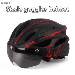 [alasuo] Capacete De Ciclismo Ultraleve Adulto Unissex Com Óculos Para Esportes Ao Ar Livre Equitação [BR]