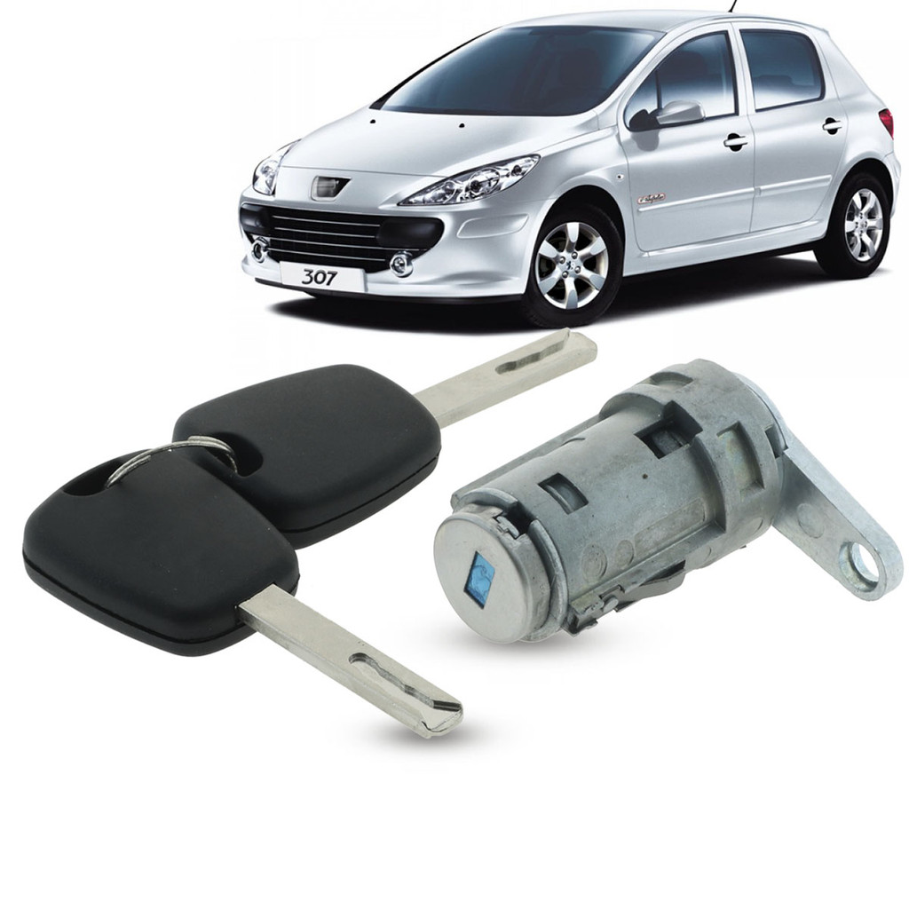 Cilindro da Porta Dianteira Com Chave Peugeot 307 Hatch Sedan SW 2002 2003 2004 2005 2006 2007 2008 2009 2010 2011 2012