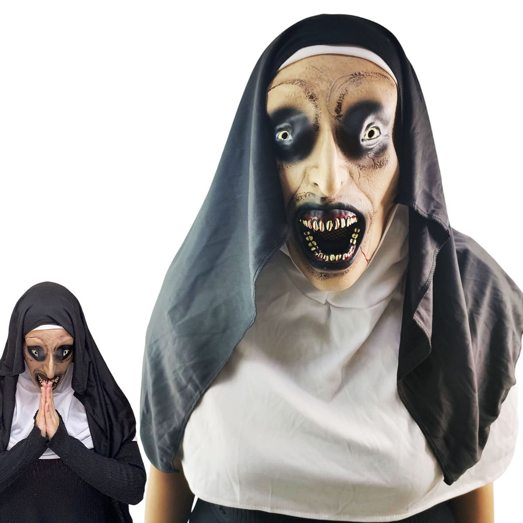 Mascara Freira Realista Latex Fantasia Hallowen Festa Carnaval Evento Terror Susto Pegadinha Trolagem Horror Engraçado