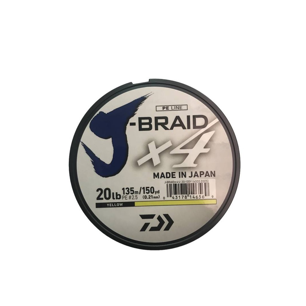 Linha Multifilamento Dawia J braid X4 Yellow