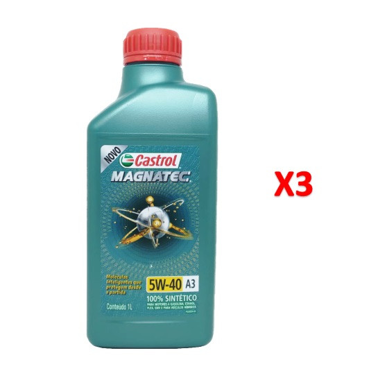 3un Óleo Castrol Magnatec 5w40 A3 B4 Professional 100% Sintétic Stop Start