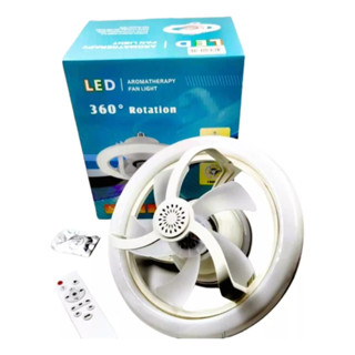 Lampada Ventilador Teto 60w + Controle Remoto Luz Rgb E27  Rotação 360º em Oferta na Shopee