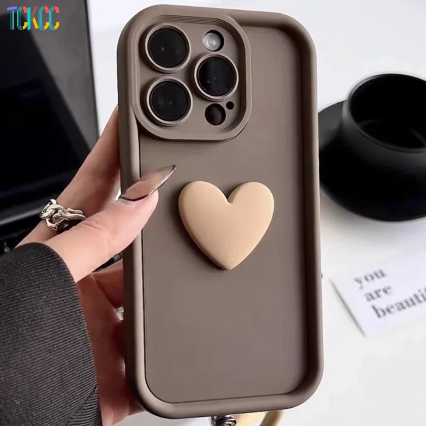 3D Coração Macio Silicone Caso De Telefone Para Samsung Galaxy A73 A53 A33 A23 A13 4G 5G A03 Núcleo A03S A02S A02 A12 A2