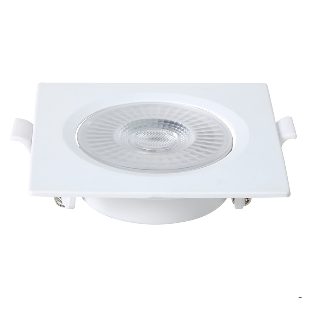 KIT 10 SPOTS EMBUTIR QUADRADO ABS+PC 8W BI-VOLT LED 6500K