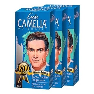Kit C/ 3un Loção Camélia Masculina Progressiva 140ml em Oferta na Shopee