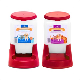 Kit Bebedouro Comedouro Automatico Cachorro Gato e Prático 3 litros - Alvorada Vermelho em Oferta na Shopee