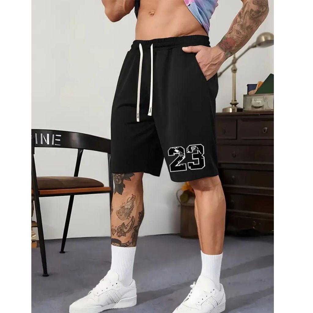 Bermuda Short Moletom 23 Casual Básica Moda Masculina Confortável em Oferta na Shopee