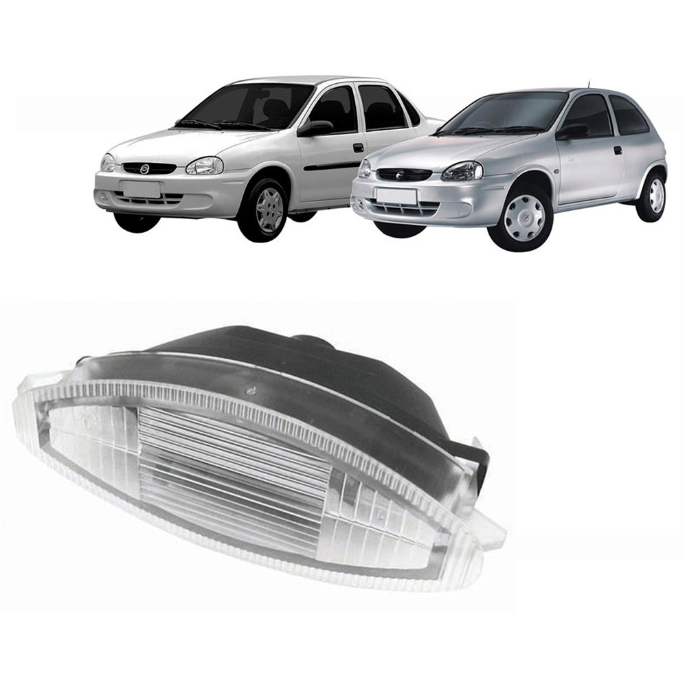 Lanterna Placa Corsa 94/03 Celta 07/15 Kadett 96/98 Vectra 97/04 Acrílico Cristal