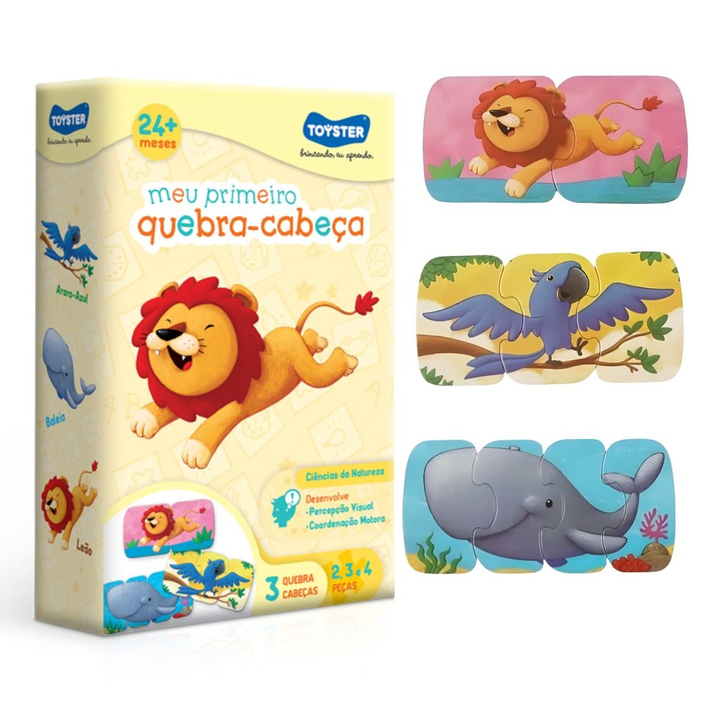 Meu Primeiro Quebra Cabeça 2, 3 e 4 Peças 2029 - Toyster