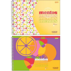 CADERNO ESPIRAL 275X200MM CD CART 80FLS MENTOS 77048 25