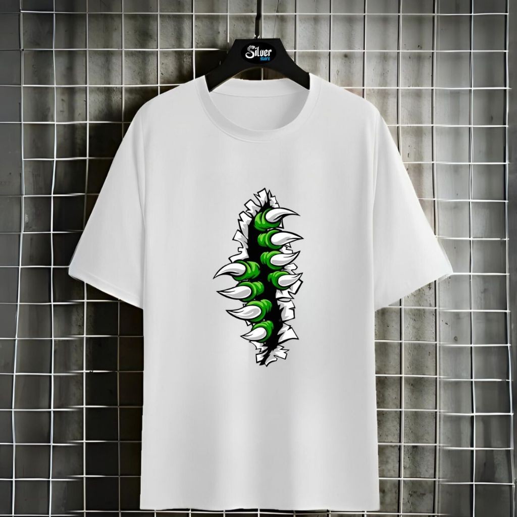 Camiseta Garras Abrindo Masculina Personalizada 100% Algodão T-Shirt Camisa Blusa Masculino Dinossauro Jacare