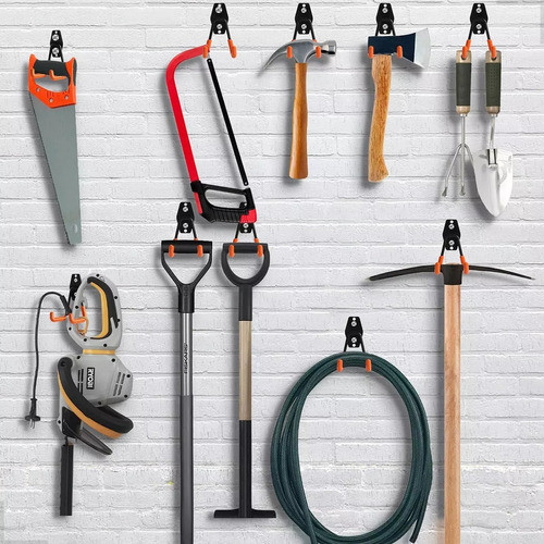 Detalhes do Suporte Gancho 30kg Pendurar Escada Porta Bicicleta Parede Kit 4 Organizador Vassoura Multiuso Aço