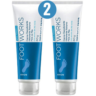 Kit 2 Creme Hidratante Noturno para os Pés Footworks Avon 80g em Oferta na Shopee