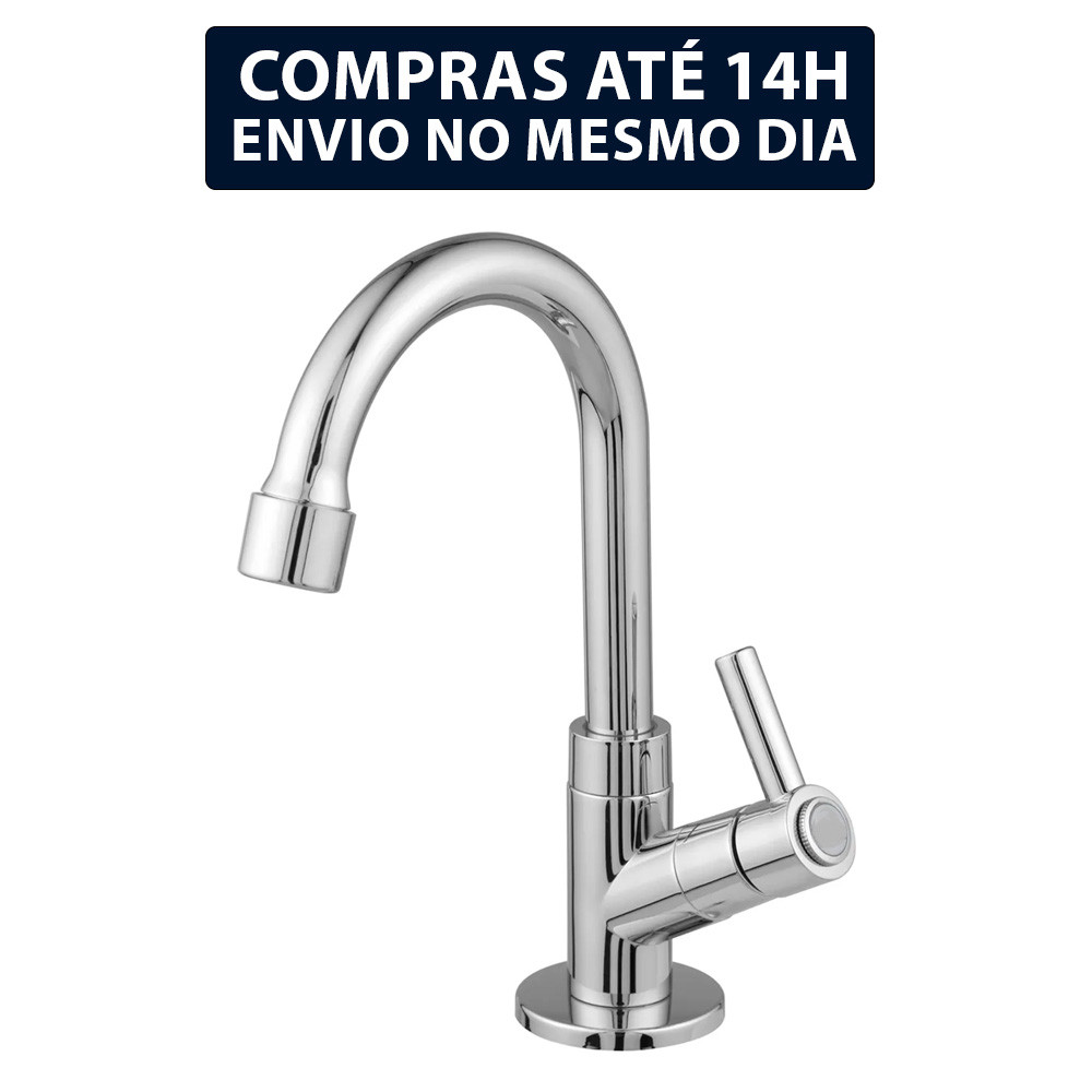 Torneira ABS Banheiro Lavabo Lavatorio 1/4 Cromada Prateado